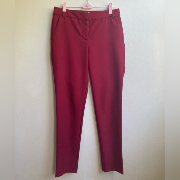 Cranberry Satin Dress Pants, Small - Picture 6 of 14